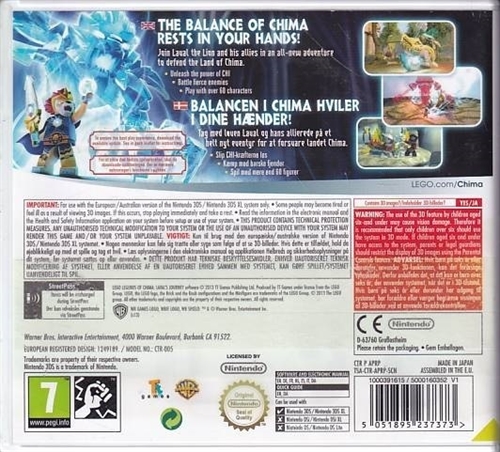 Lego Chima Lavals Journey - Nintendo 3DS (B Grade) (Genbrug)